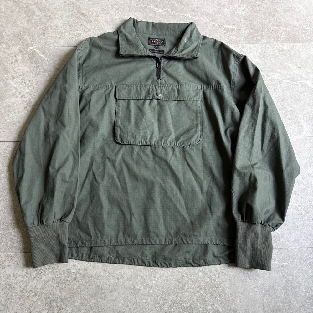 Beams Japan Ripstop Quarter Zip Anorak Pullover Jacket Size M